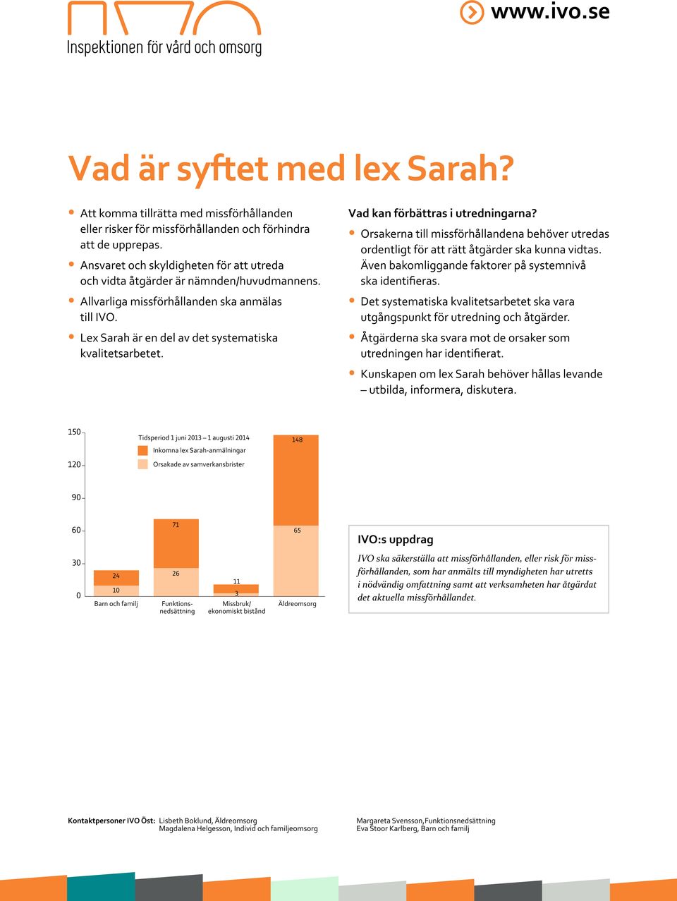 Vad kan förbättras i utredningarna? Orsakerna till missförhållandena behöver utredas ordentligt för att rätt åtgärder ska kunna vidtas. Även bakomliggande faktorer på systemnivå ska identifieras.