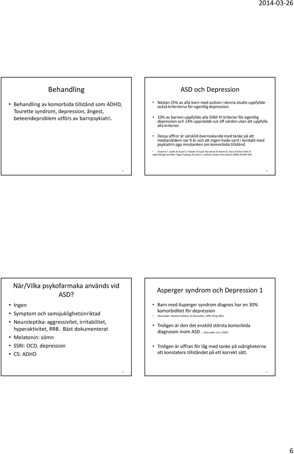 10% av barnen uppfyllde alla DSM IV kriterier för egentlig depression och 14% uppnådde cutoffvärden utan att uppfylla alla kriterier.