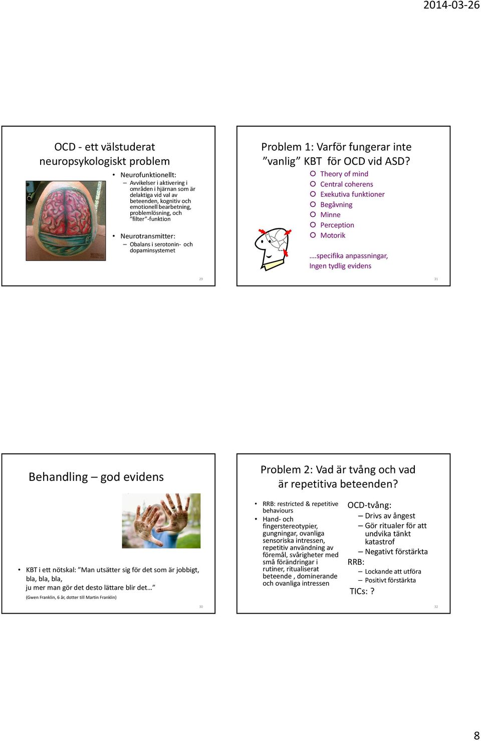 Theoryof mind Central coherens Exekutiva funktioner Begåvning Minne Perception Motorik.