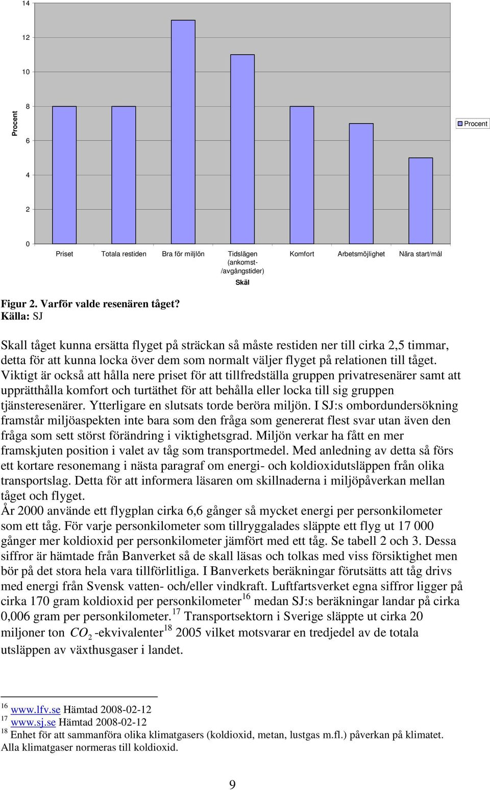 Viktigt är också att hålla nere priset för att tillfredställa gruppen privatresenärer samt att upprätthålla komfort och turtäthet för att behålla eller locka till sig gruppen tjänsteresenärer.