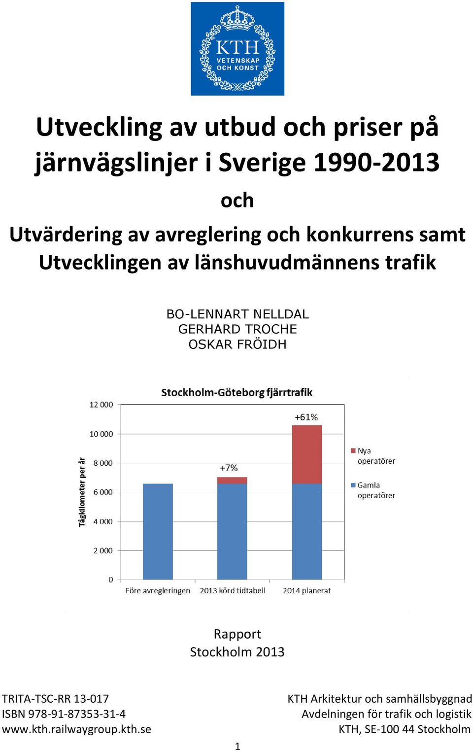 OSKAR FRÖIDH Rapport Stockholm 2013 TRITA-TSC-RR 13-017 ISBN 978-91-87353-31-4 www.kth.