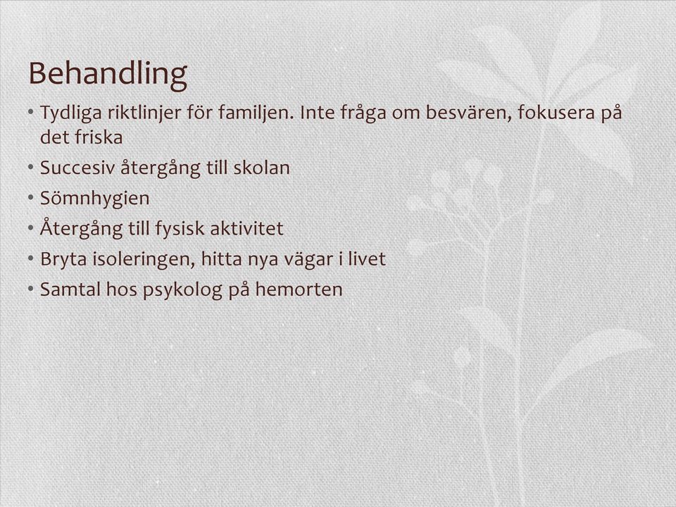 återgång till skolan Sömnhygien Återgång till fysisk