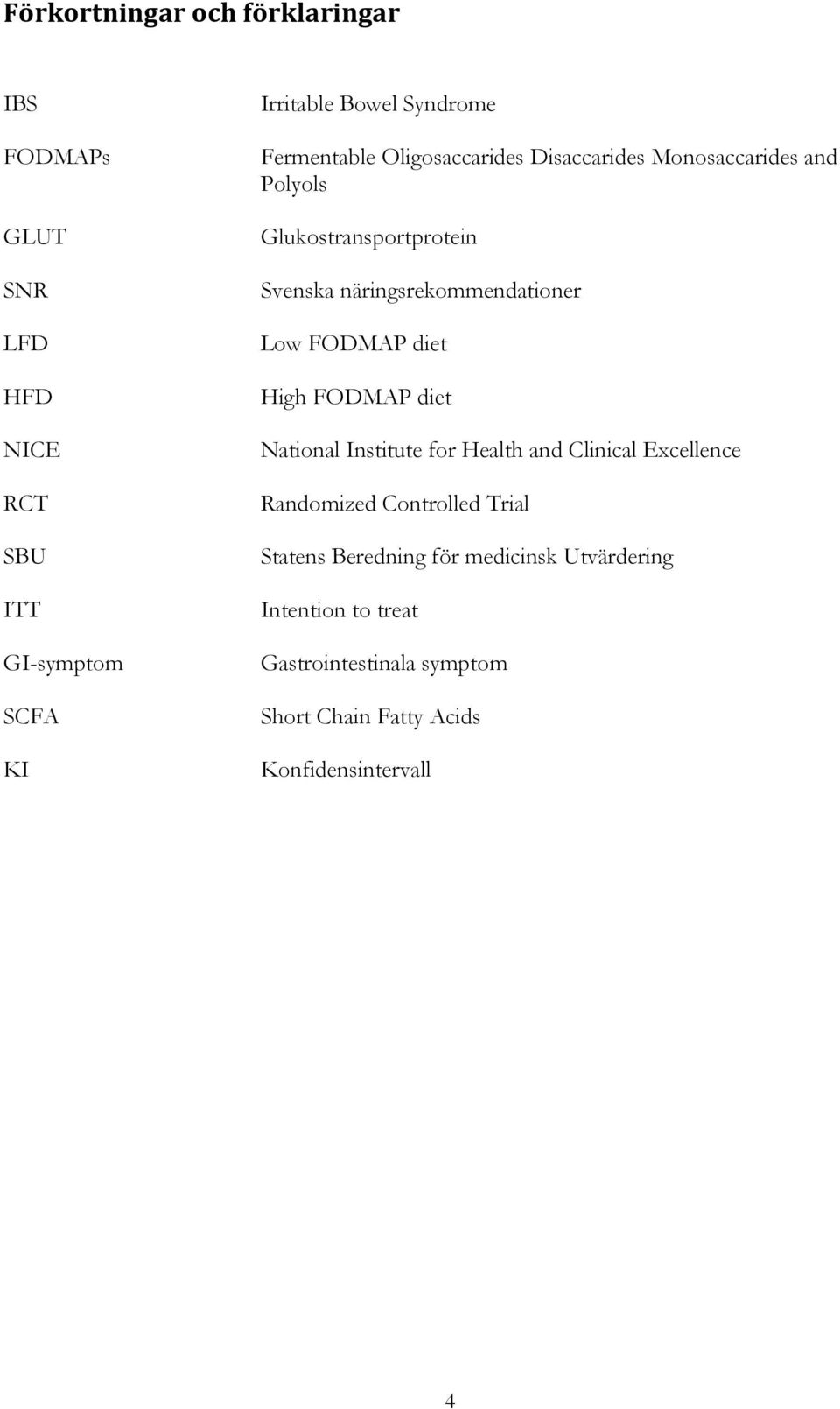 Low FODMAP diet High FODMAP diet National Institute for Health and Clinical Excellence Randomized Controlled Trial Statens