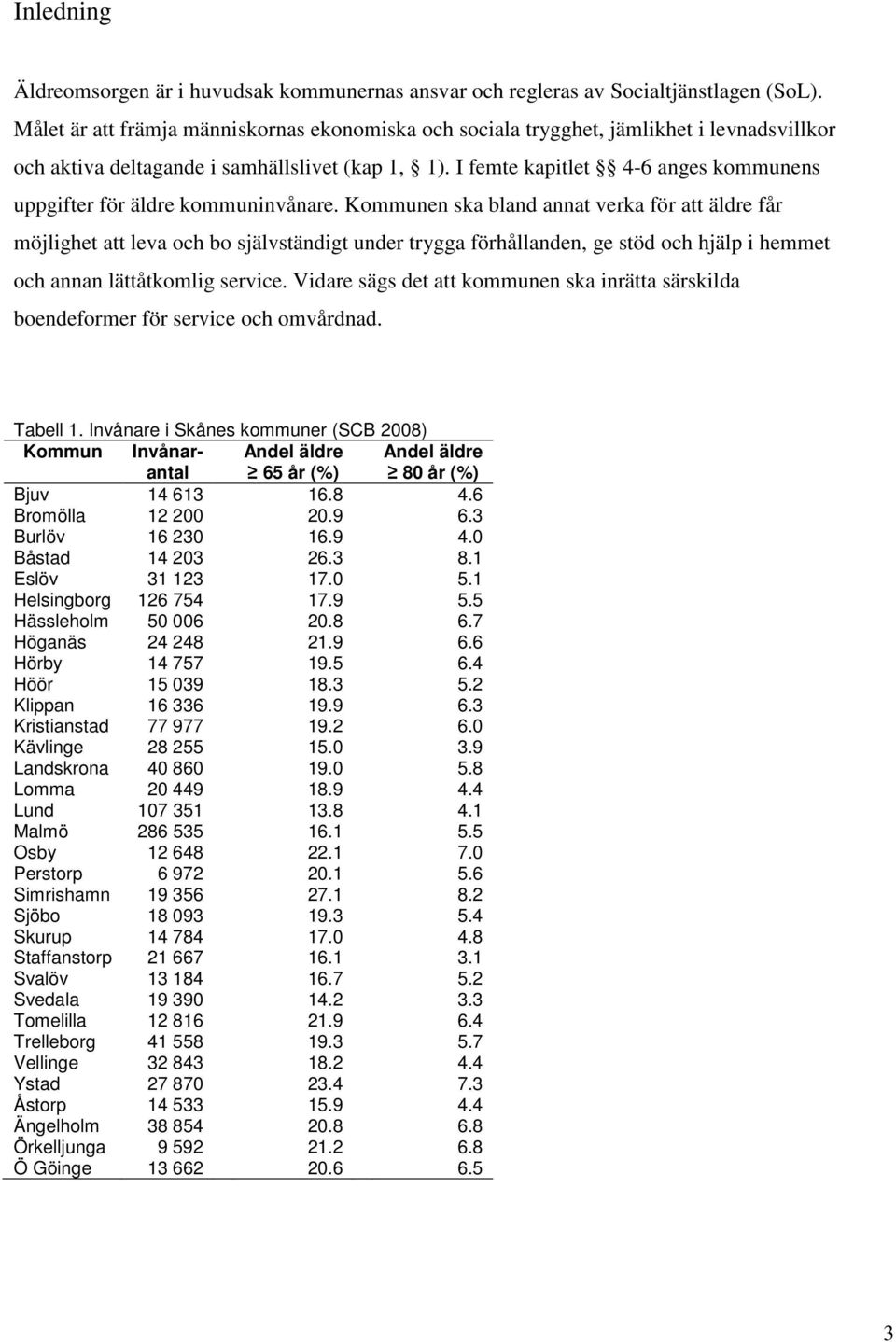 I femte kapitlet 4-6 anges kommunens uppgifter för äldre kommuninvånare.