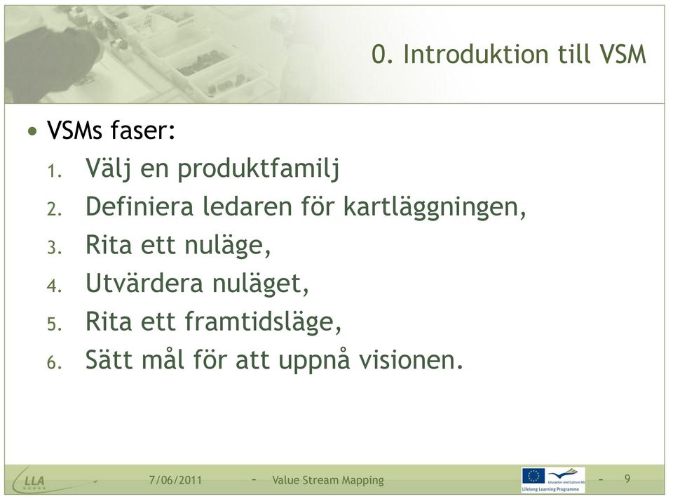 Definiera ledaren för kartläggningen, 3. Rita ett nuläge, 4.