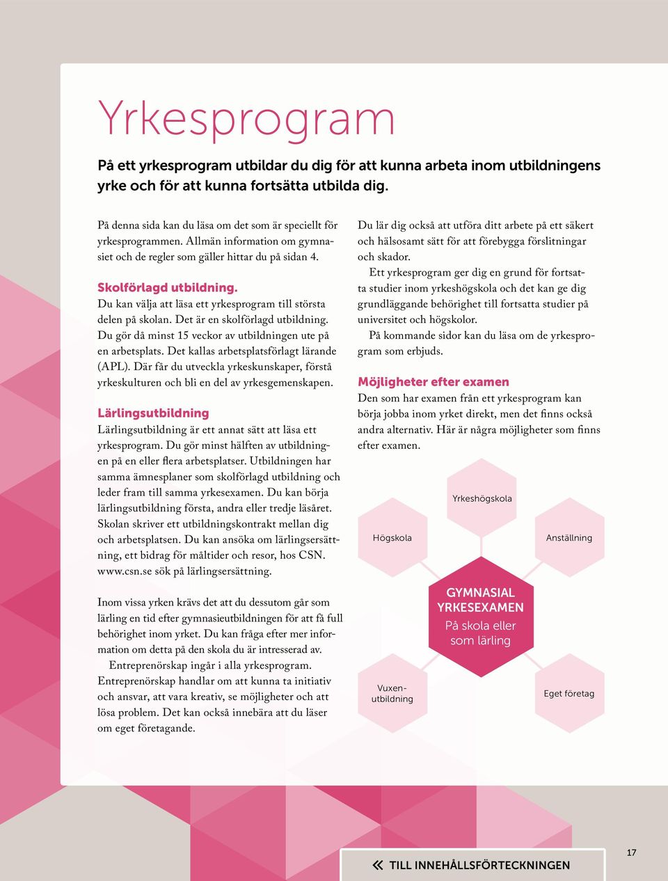 Du kan välja att läsa ett yrkesprogram till största delen på skolan. Det är en skolförlagd utbildning. Du gör då minst 15 veckor av utbildningen ute på en arbetsplats.