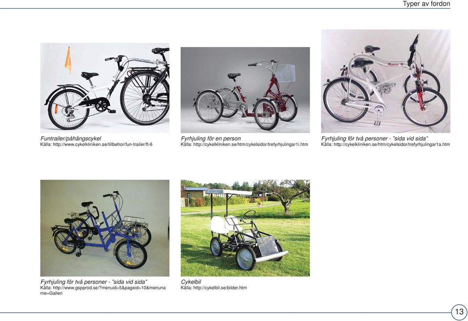 se/htm/cykelsidor/trefyrhjulingar1i.htm Fyrhjuling för två personer - sida vid sida Källa: http://cykelkliniken.