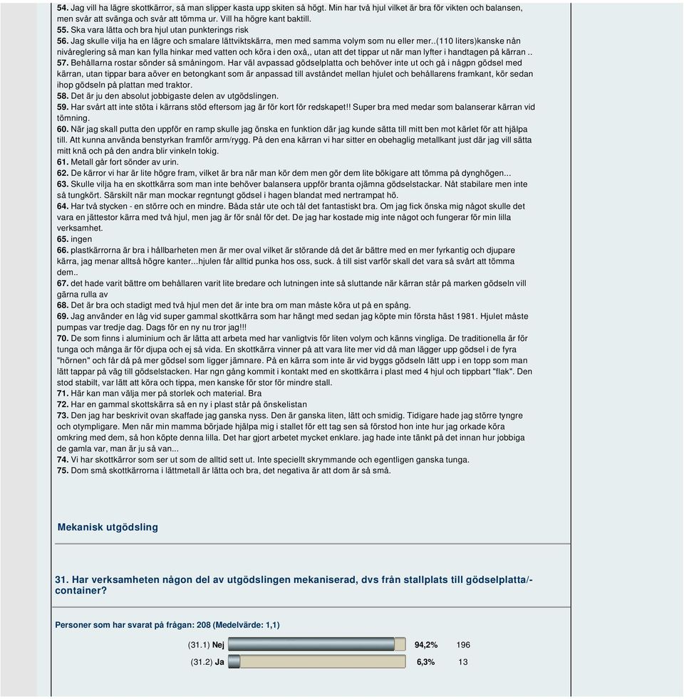 .(110 liters)kanske nån nivåreglering så man kan fylla hinkar med vatten och köra i den oxå,, utan att det tippar ut när man lyfter i handtagen på kärran.. 57. Behållarna rostar sönder så småningom.