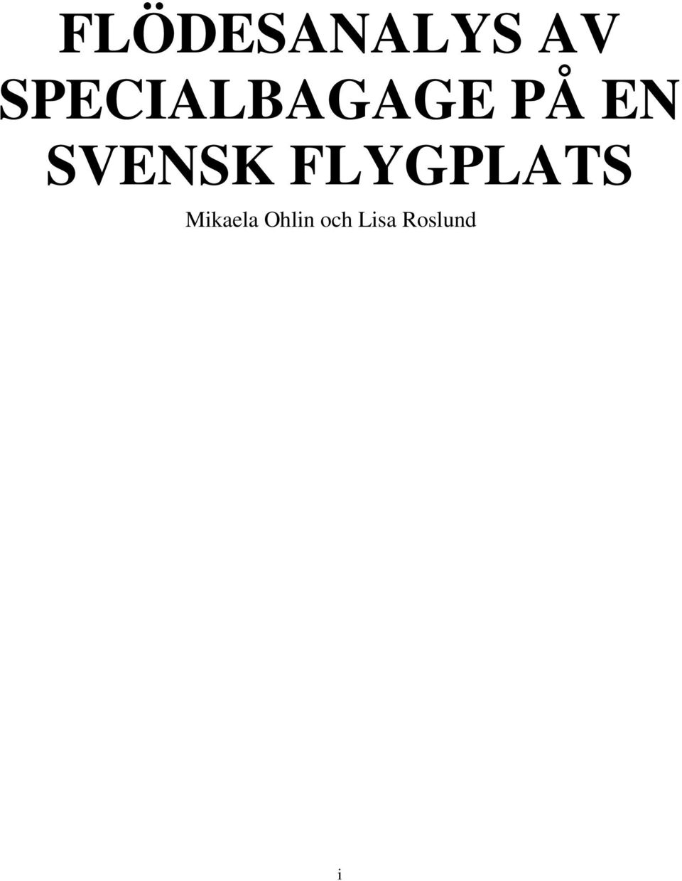 SVENSK FLYGPLATS