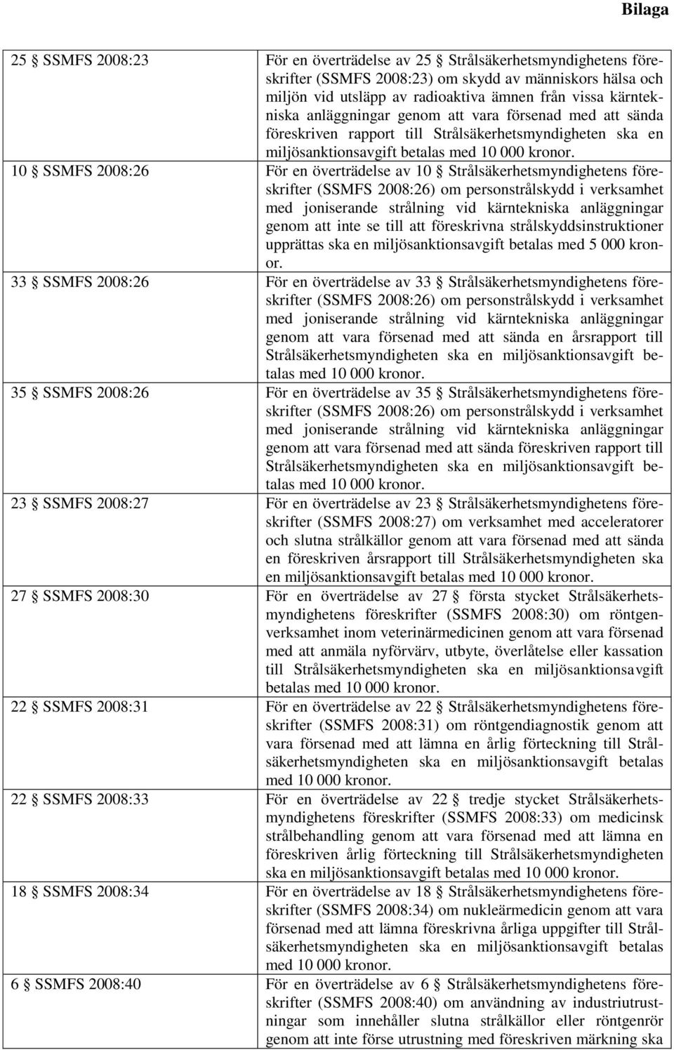 Strålsäkerhetsmyndighetens föreskrifter (SSMFS 2008:26) om personstrålskydd i verksamhet med joniserande strålning vid kärntekniska anläggningar genom att inte se till att föreskrivna