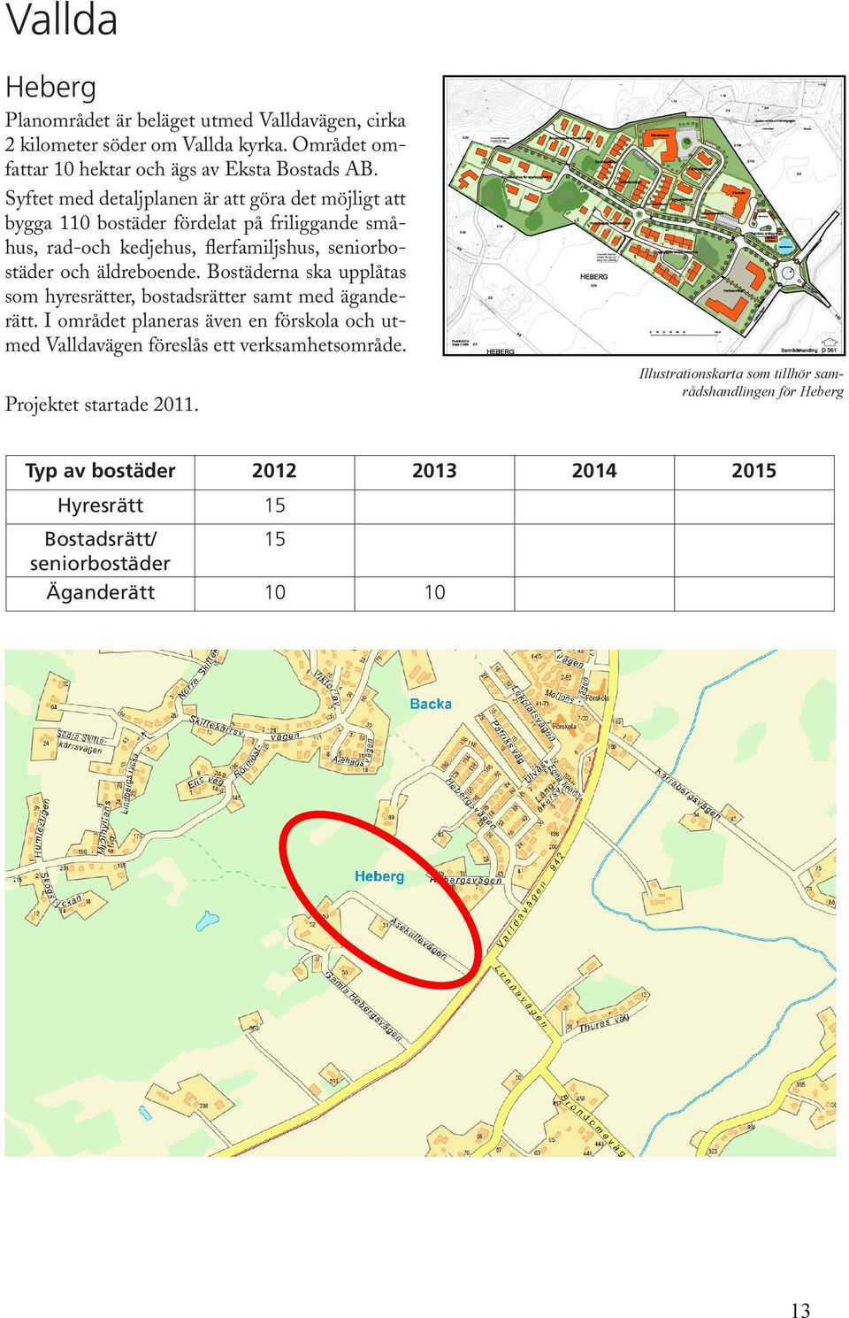 äldreboende. Bostäderna ska upplåtas som hyresrätter, bostadsrätter samt med äganderätt.