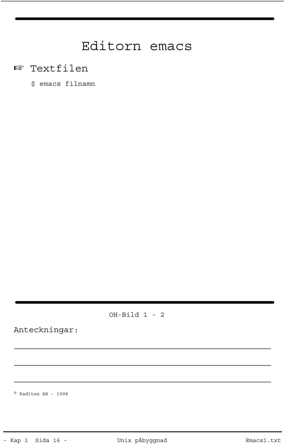 OH-Bild 1-2 Raditex AB - 1998 -