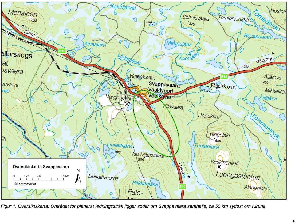 ledningsstråk ligger söder om