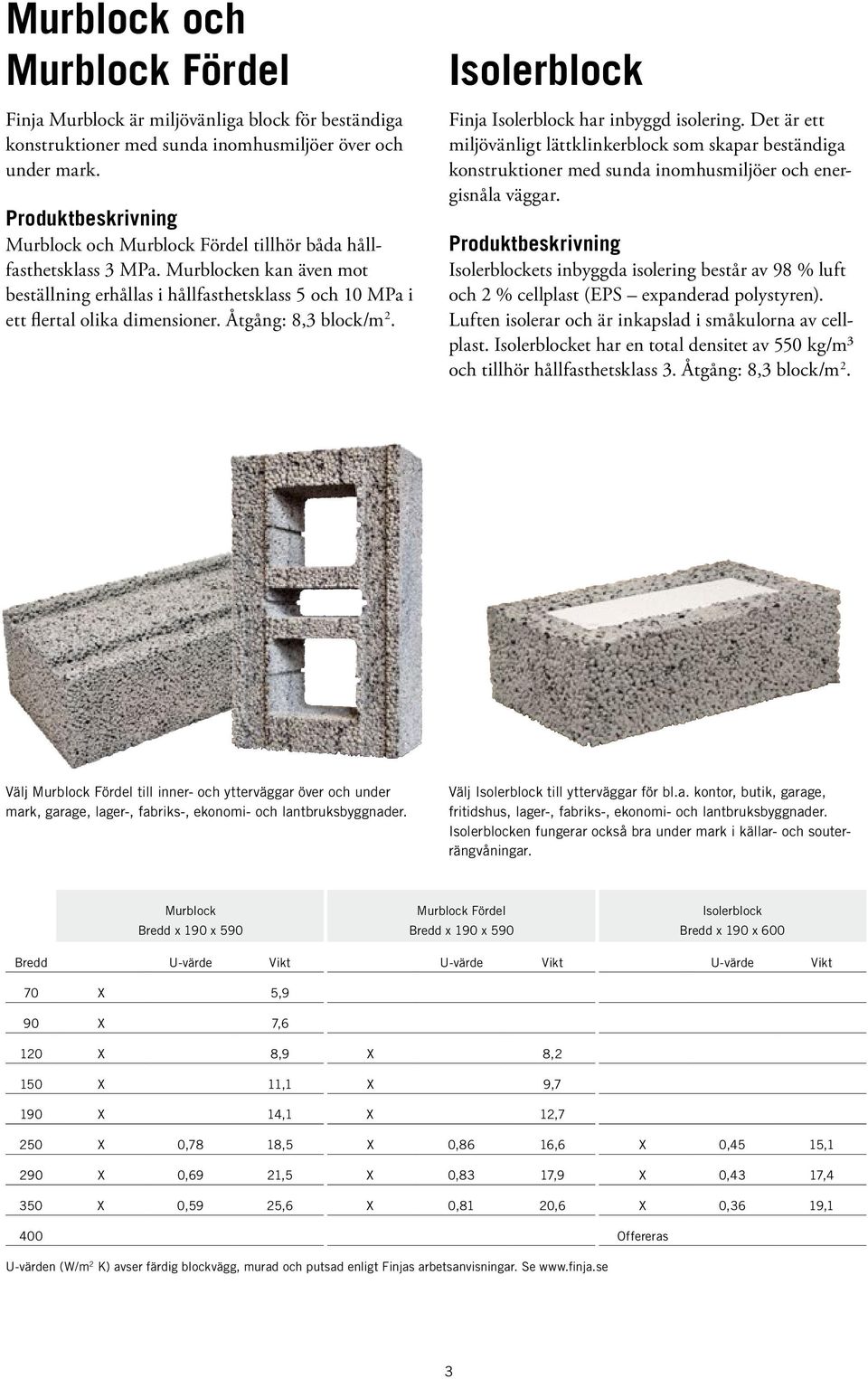 Isolerblock Finja Isolerblock har inbyggd isolering. Det är ett miljövänligt lättklinkerblock som skapar beständiga konstruktioner med sunda inomhusmiljöer och energisnåla väggar.