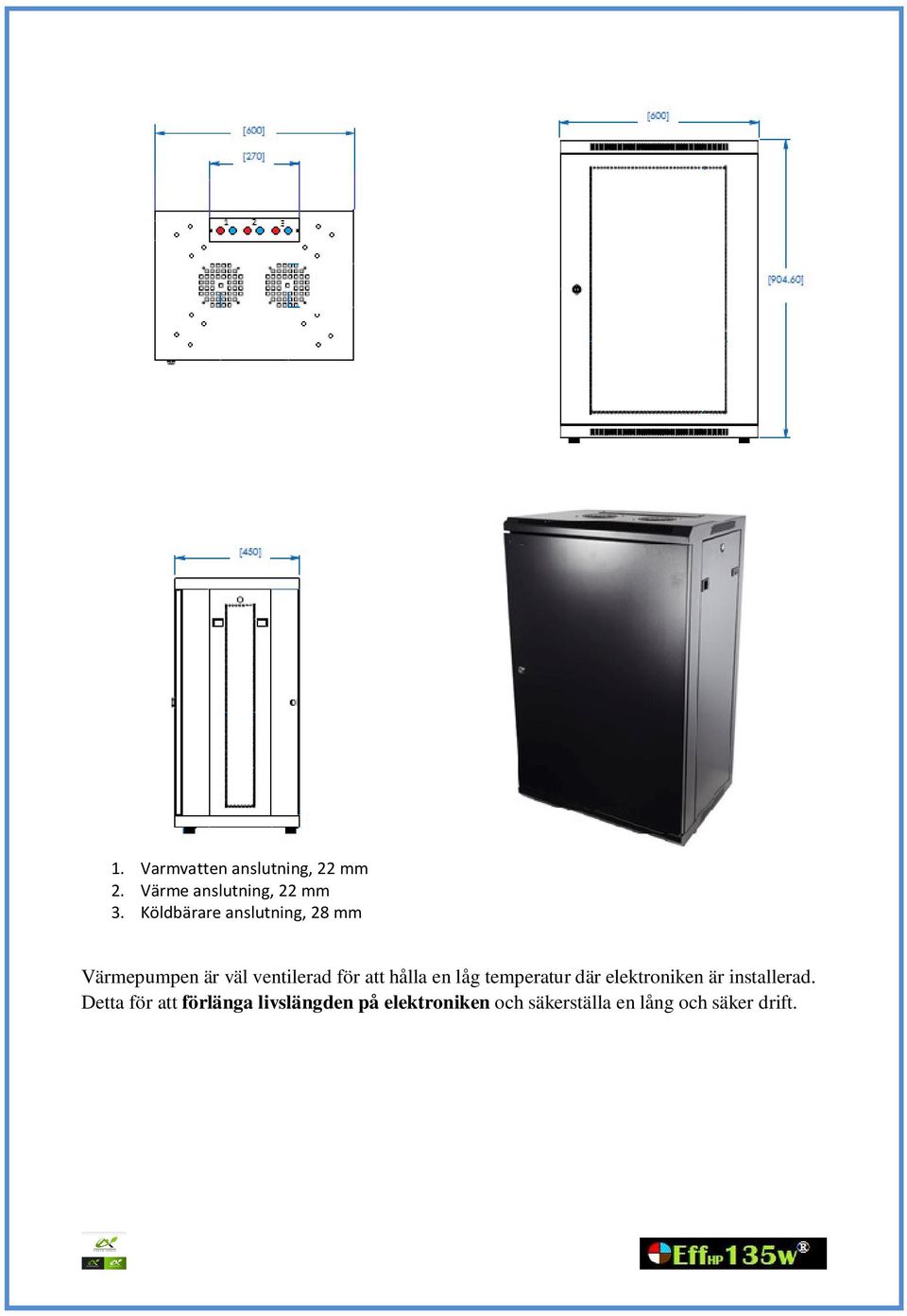 hålla en låg temperatur där elektroniken är installerad.