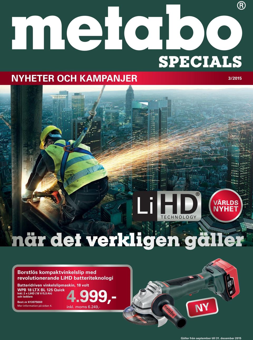 Quick Ikl. 2 LiHD (18 V/5,5 Ah) och laddare Best.