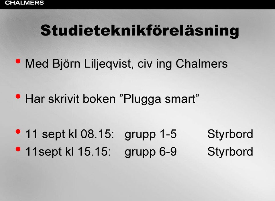 boken Plugga smart 11 sept kl 08.