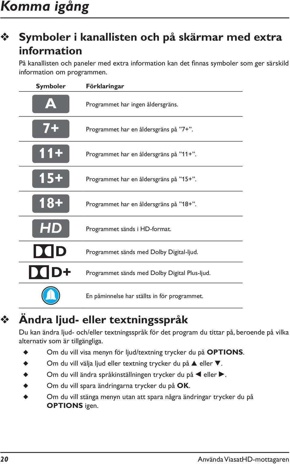 18+ Programmet har en åldersgräns på 18+. HD D D+ Programmet sänds i HD-format. Programmet sänds med Dolby Digital-ljud. Programmet sänds med Dolby Digital Plus-ljud.