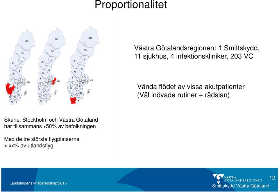 inövade rutiner + rädslan) Skåne, Stockholm och Västra Götaland har