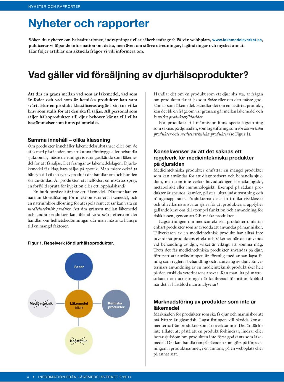 Vad gäller vid försäljning av djurhälsoprodukter? Att dra en gräns mellan vad som är läkemedel, vad som är foder och vad som är kemiska produkter kan vara svårt.