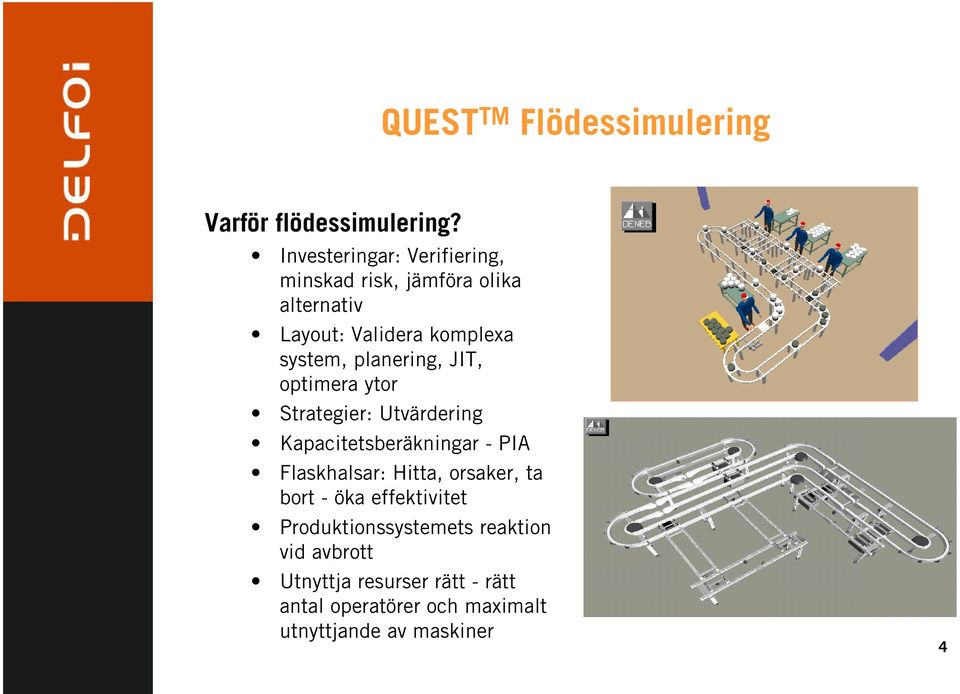 system, planering, JIT, optimera ytor Strategier: Utvärdering Kapacitetsberäkningar - PIA