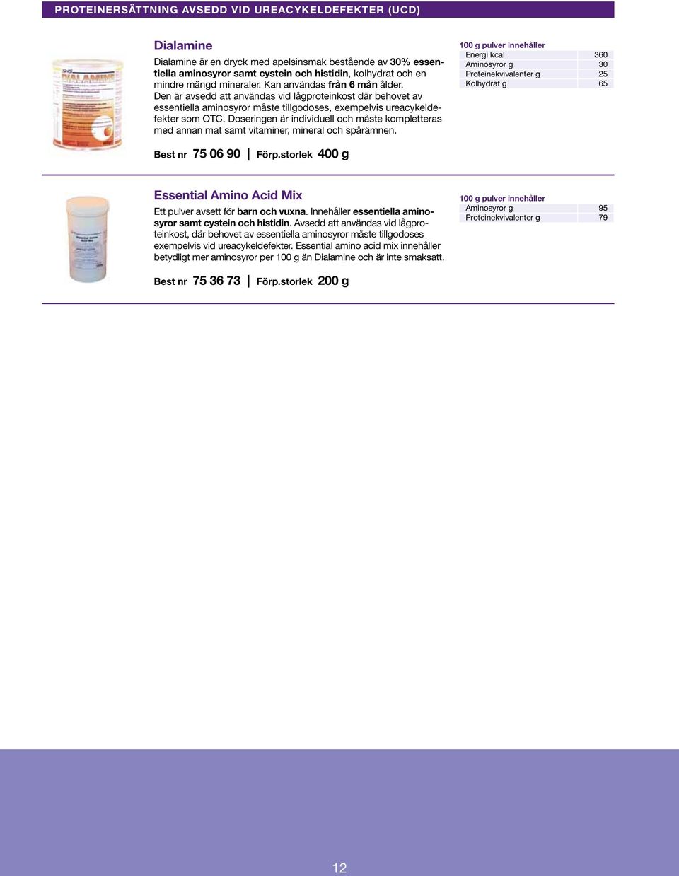 Doseringen är individuell och måste kompletteras med annan mat samt vitaminer, mineral och spårämnen. Energi kcal 360 Aminosyror g 30 Proteinekvivalenter g 25 Kolhydrat g 65 Best nr 75 06 90 Förp.