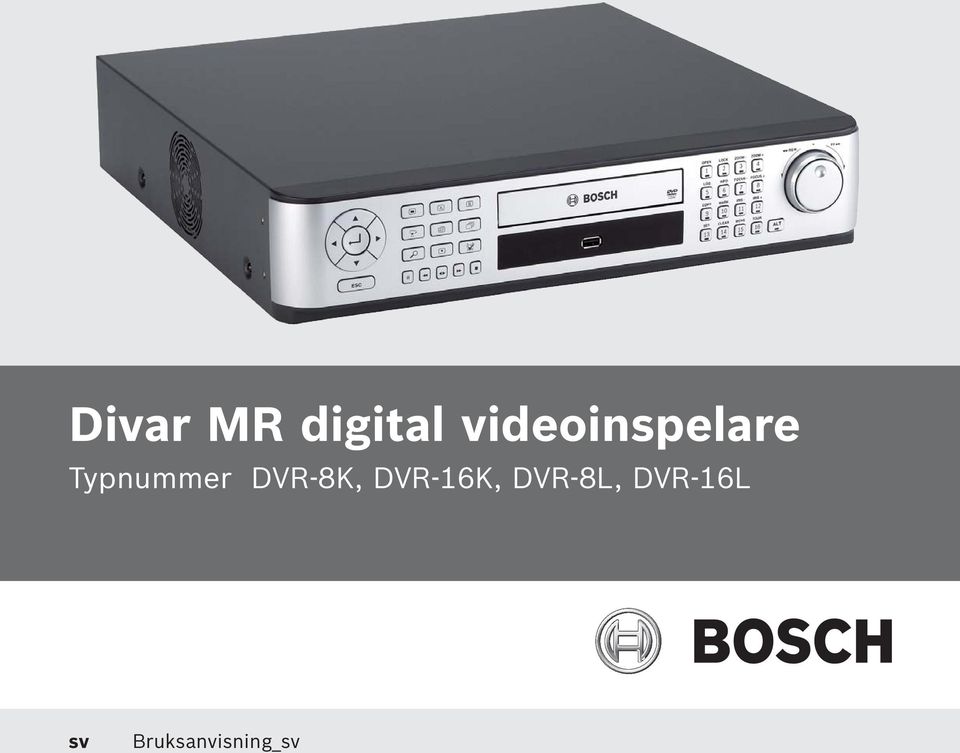 Typnummer DVR-8K,