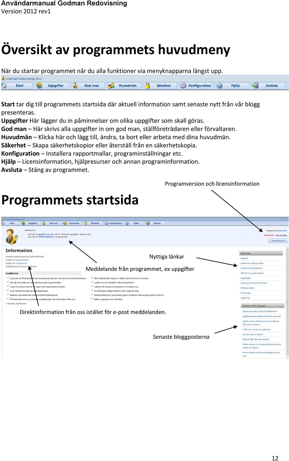 God man Här skrivs alla uppgifter in om god man, ställföreträdaren eller förvaltaren. Huvudmän Klicka här och lägg till, ändra, ta bort eller arbeta med dina huvudmän.