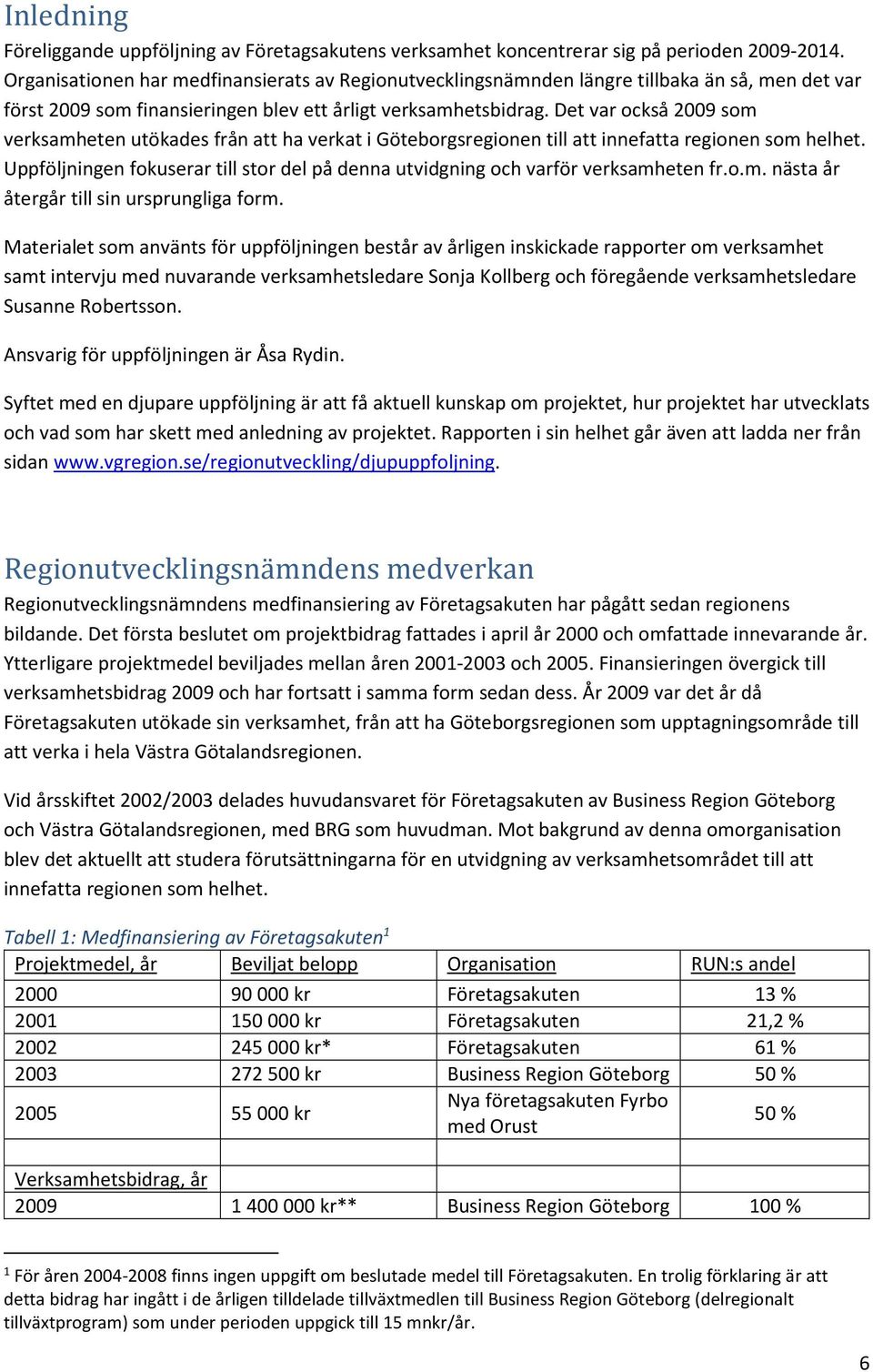Det var också 2009 som verksamheten utökades från att ha verkat i Göteborgsregionen till att innefatta regionen som helhet.