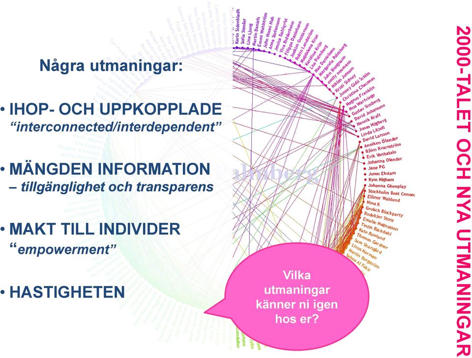 tillgänglighet och transparens MAKT TILL INDIVIDER