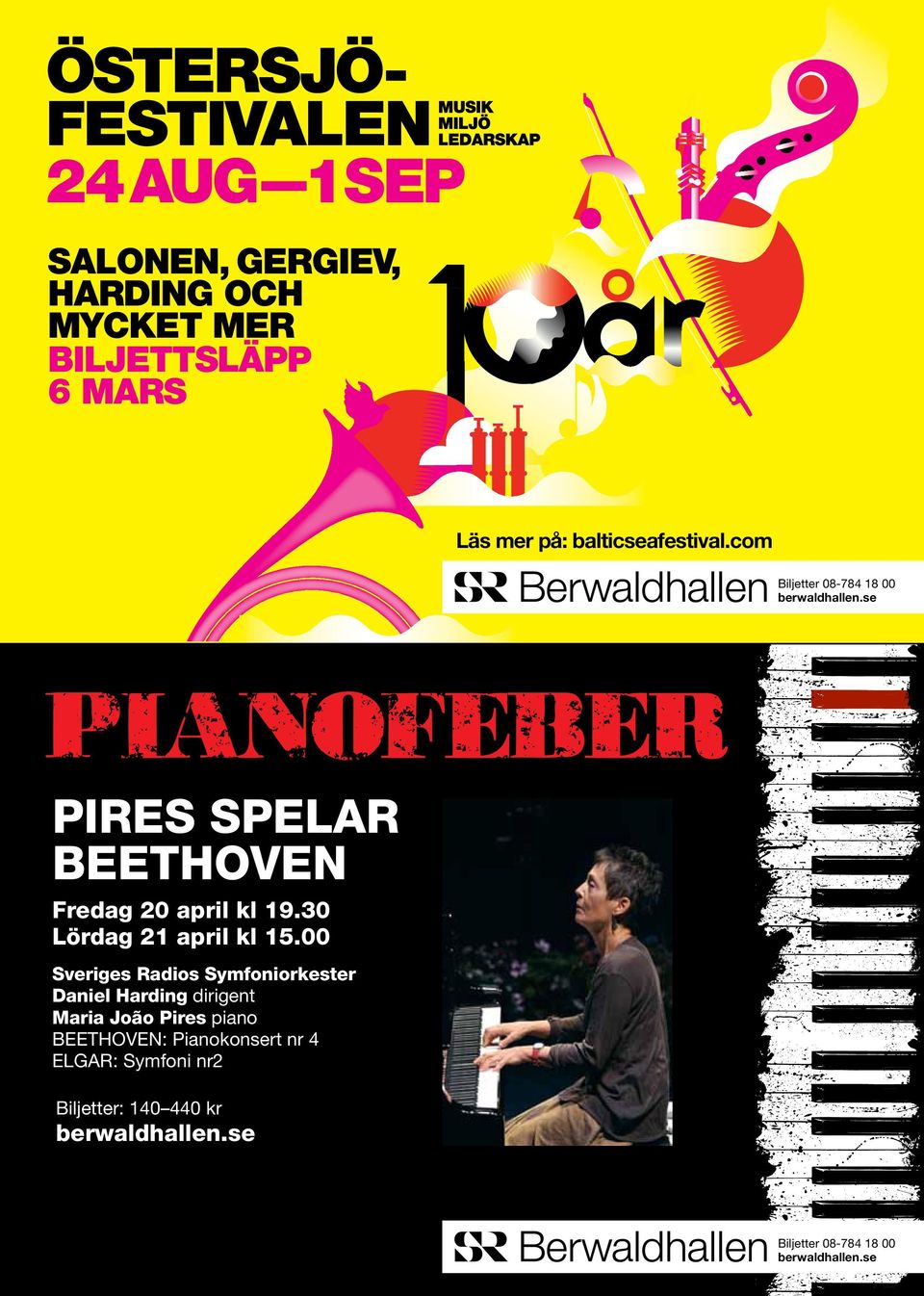 com Biljetter 08-784 18 00 Pires spelar Beethoven Fredag 20 april kl 19.