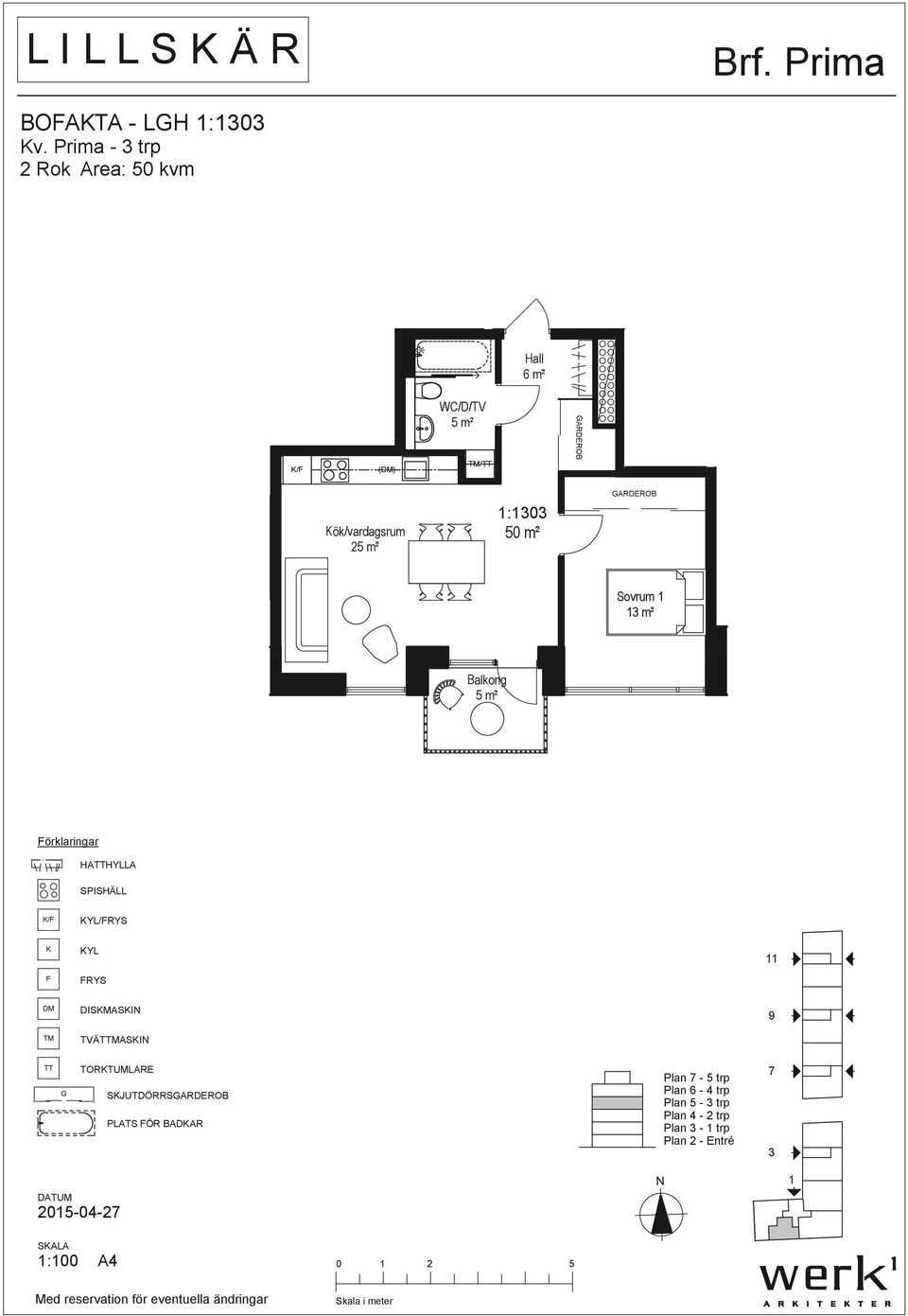 ök/vardagsrum 25 m² :0 50 m² Sovrum 5 m² örklaringar HAHYLLA / YL/RYS