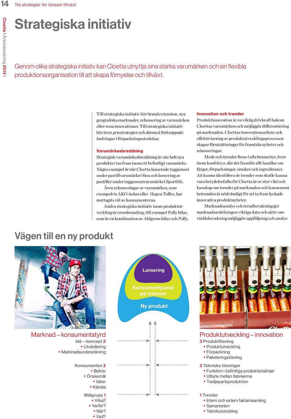 Till strategiska initiativ hör även prisstrategier och därmed förknippade ändringar i förpackningsstorlekar.