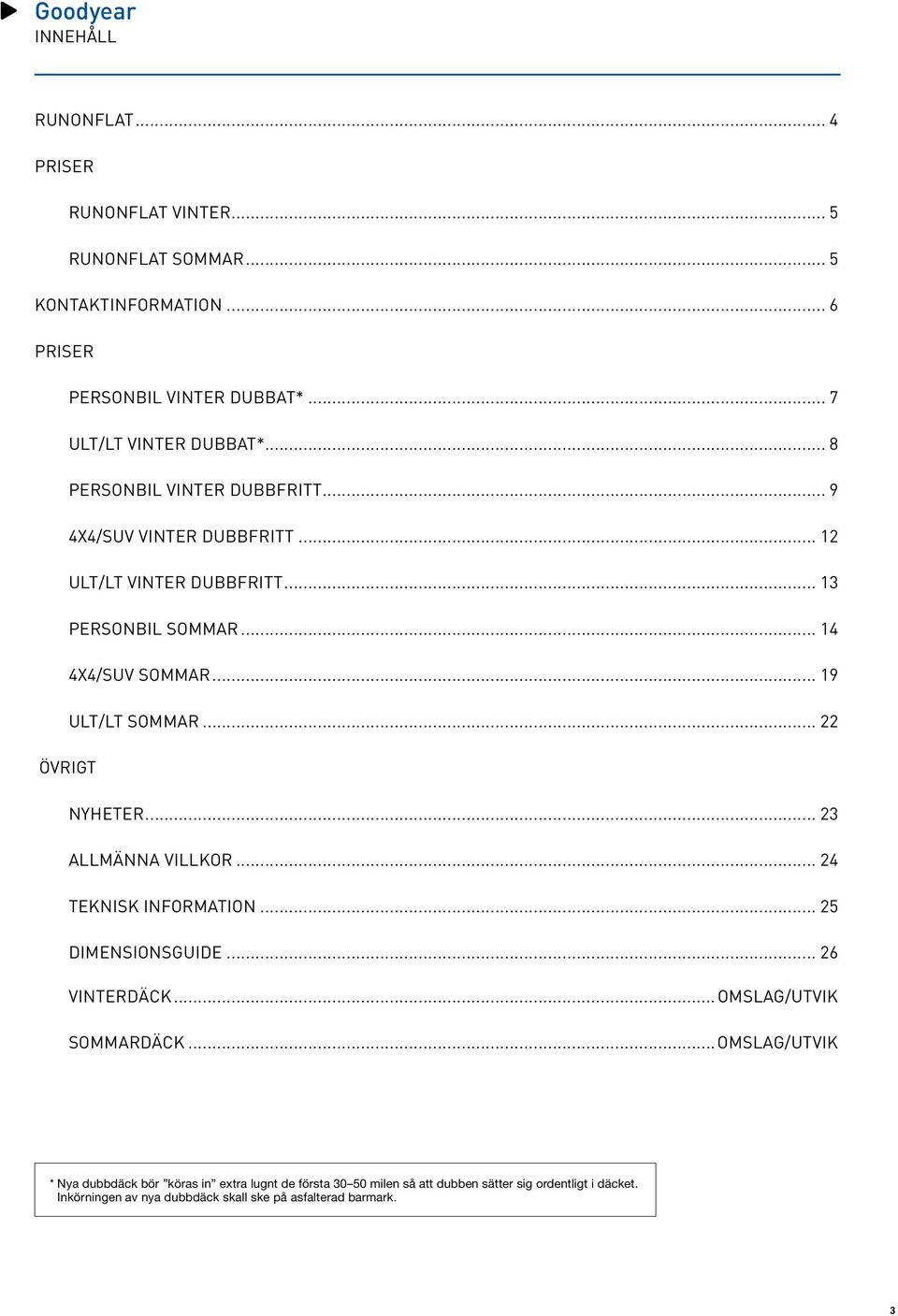 .. 19 ULT/LT Sommar... 22 Övrigt NYHETER... 23 Allmänna villkor... 24 teknisk information... 25 dimensionsguide... 26 Vinterdäck...omslag/utvik Sommardäck.