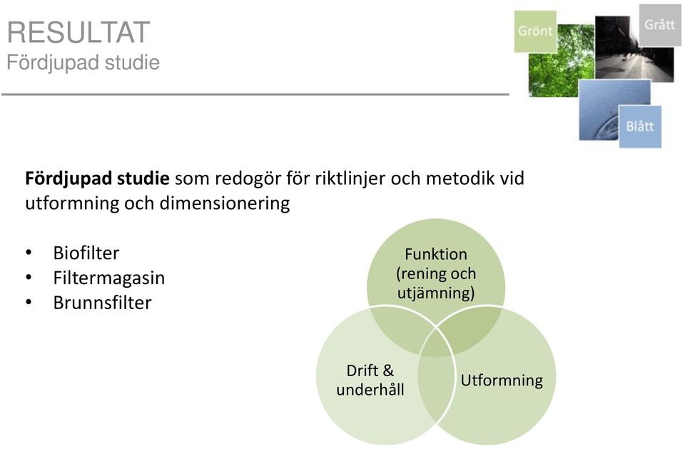 dimensionering Biofilter Filtermagasin Brunnsfilter