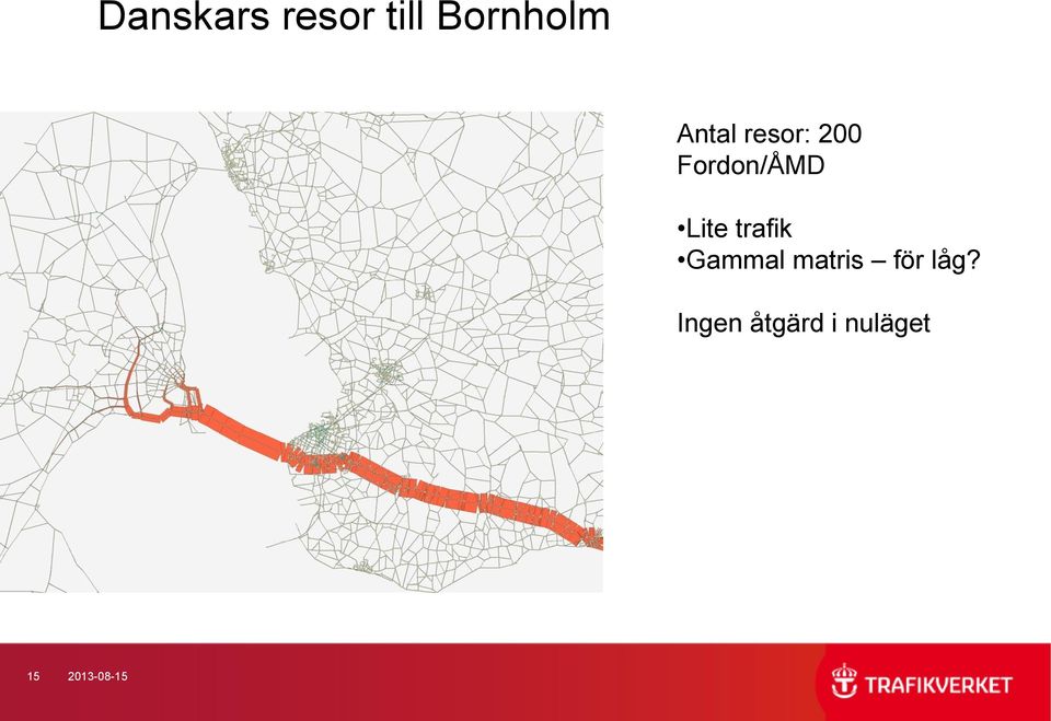 Lite trafik Gammal matris för