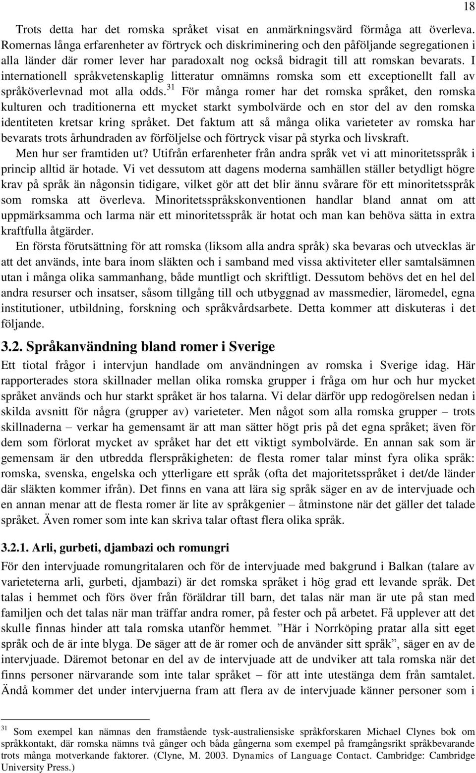 I internationell språkvetenskaplig litteratur omnämns romska som ett exceptionellt fall av språköverlevnad mot alla odds.