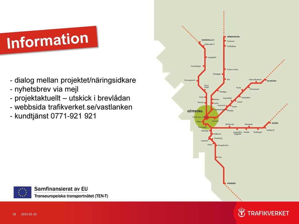 utskick i brevlådan - webbsida trafikverket.