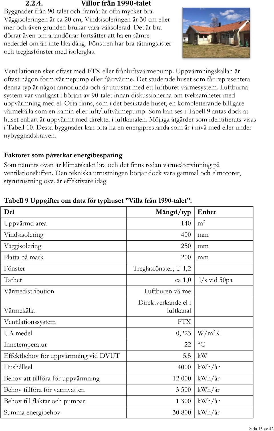 Ventilationen sker oftast med FTX eller frånluftsvärmepump. Uppvärmningskällan är oftast någon form värmepump eller fjärrvärme.