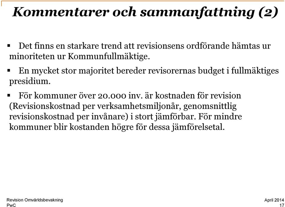 För kommuner över 20.000 inv.