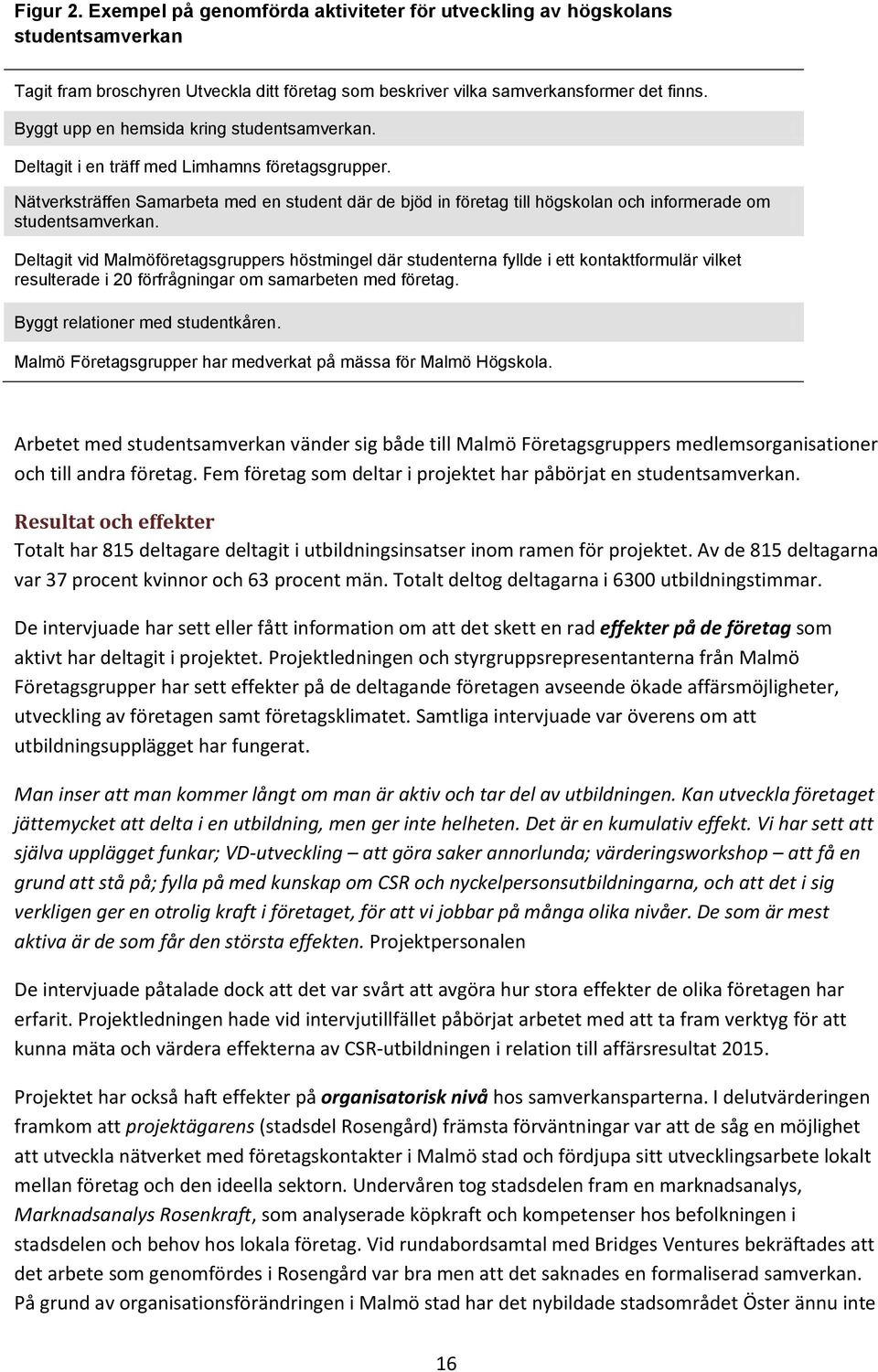 Nätverksträffen Samarbeta med en student där de bjöd in företag till högskolan och informerade om studentsamverkan.