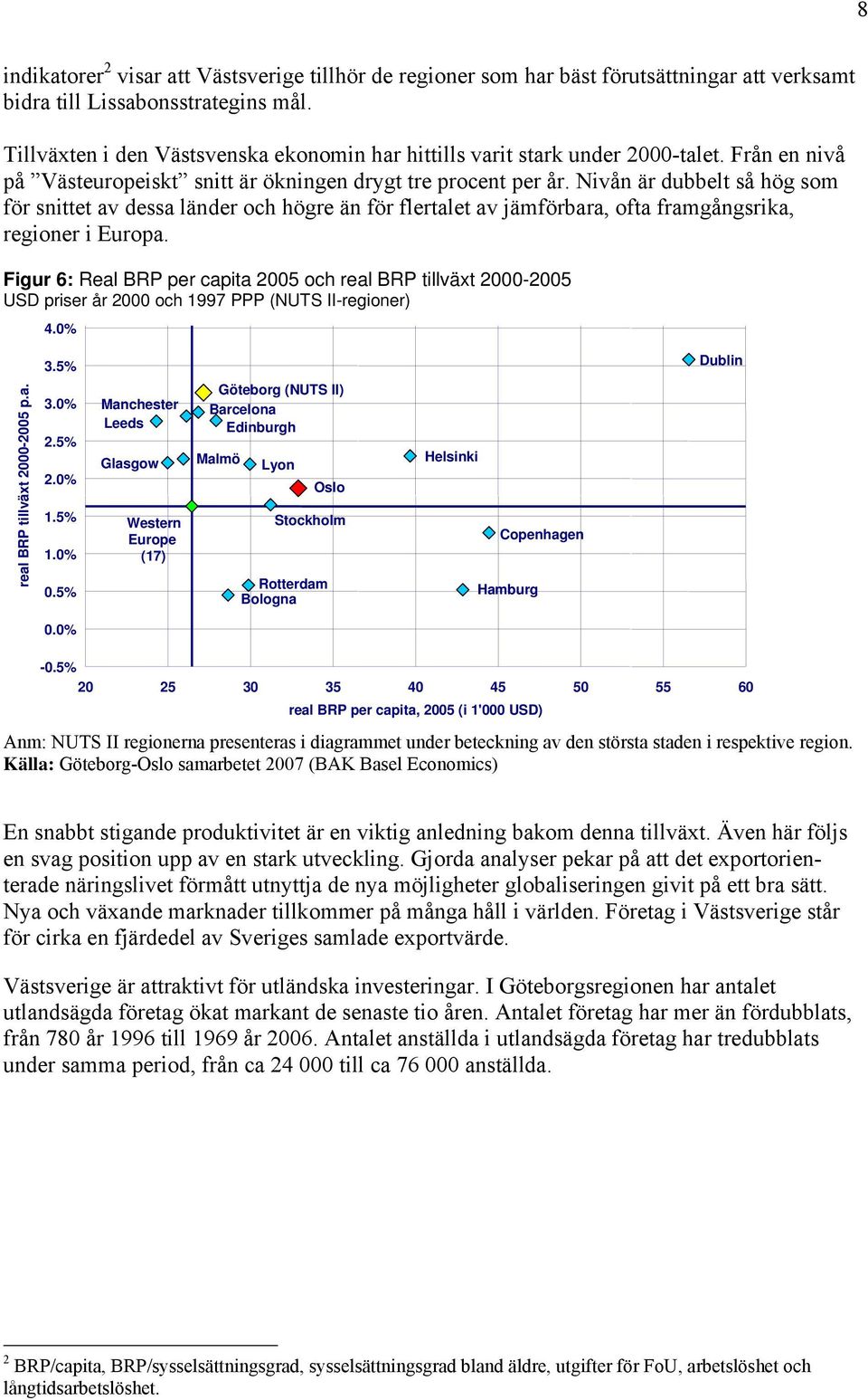 Nivån är dubbelt så hög som för snittet av dessa länder och högre än för flertalet av jämförbara, ofta framgångsrika, regioner i Europa.