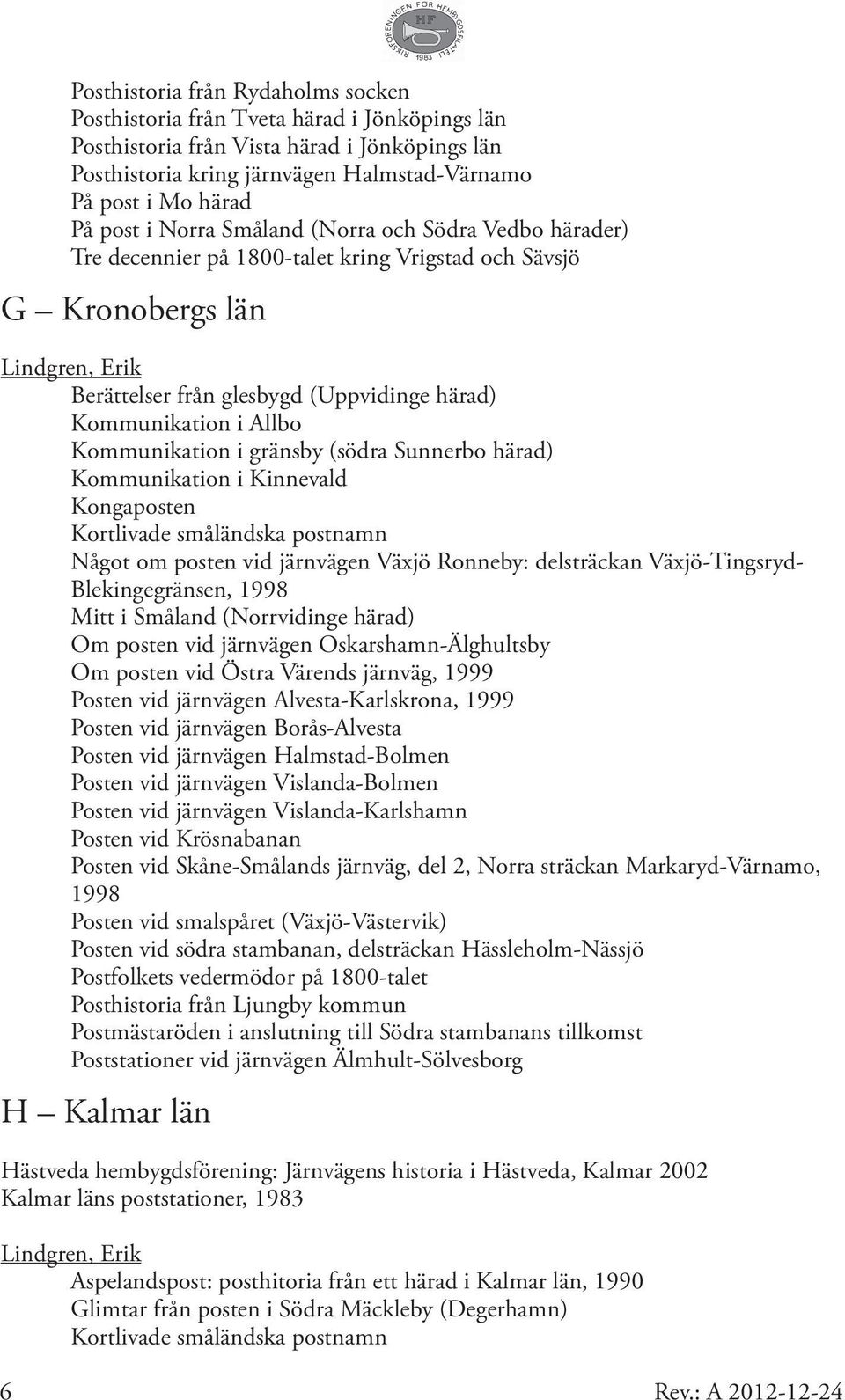 Kommunikation i gränsby (södra Sunnerbo härad) Kommunikation i Kinnevald Kongaposten Kortlivade småländska postnamn Något om posten vid järnvägen Växjö Ronneby: delsträckan Växjö-Tingsryd-