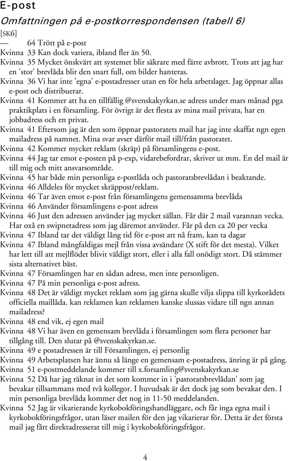 Kvinna 41 Kommer att ha en tillfällig @svenskakyrkan.se adress under mars månad pga praktikplats i en församling. För övrigt är det flesta av mina mail privata, har en jobbadress och en privat.