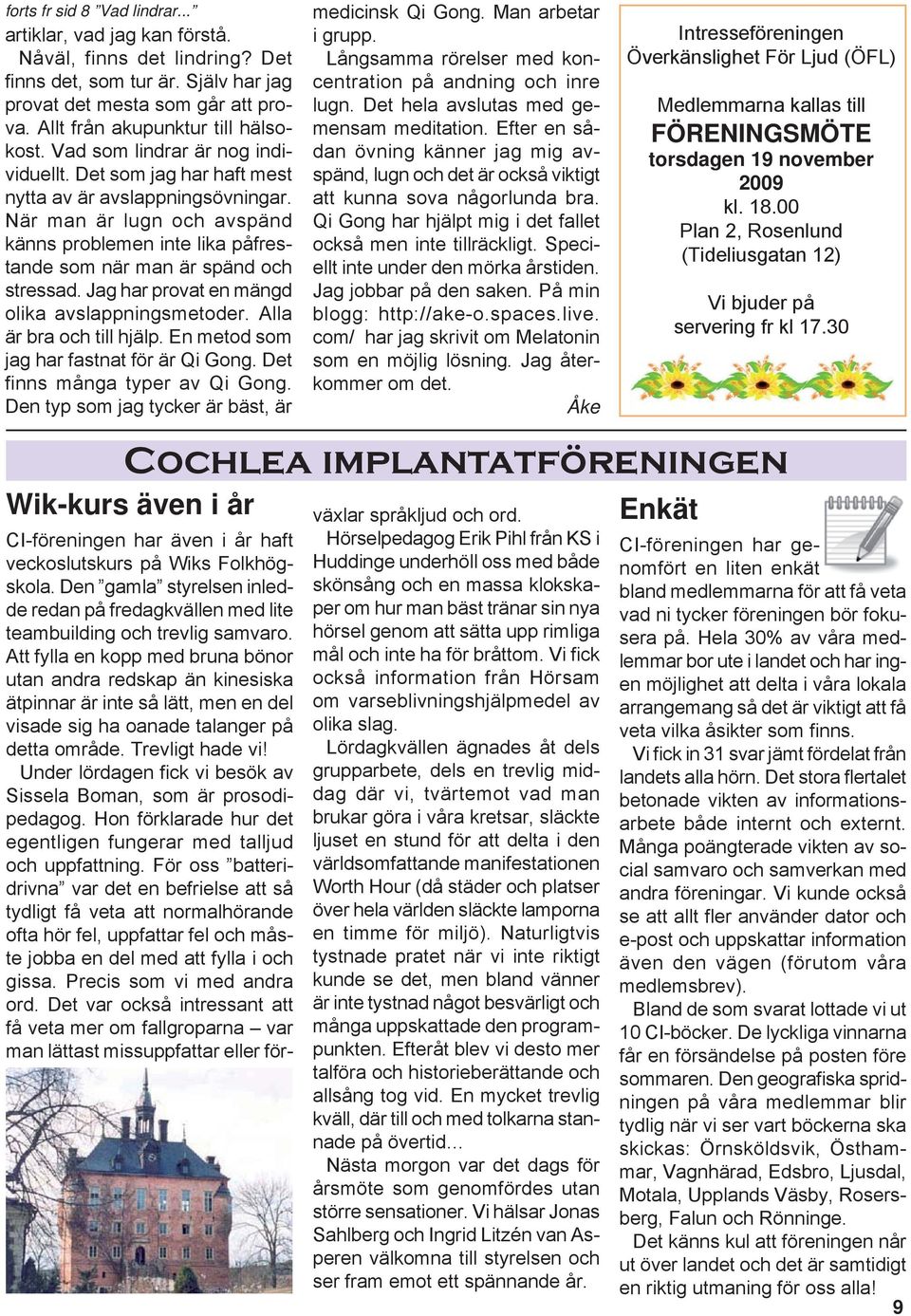 Jag har provat en mängd olika avslappningsmetoder. Alla är bra och till hjälp. En metod som jag har fastnat för är Qi Gong. Det finns många typer av Qi Gong.