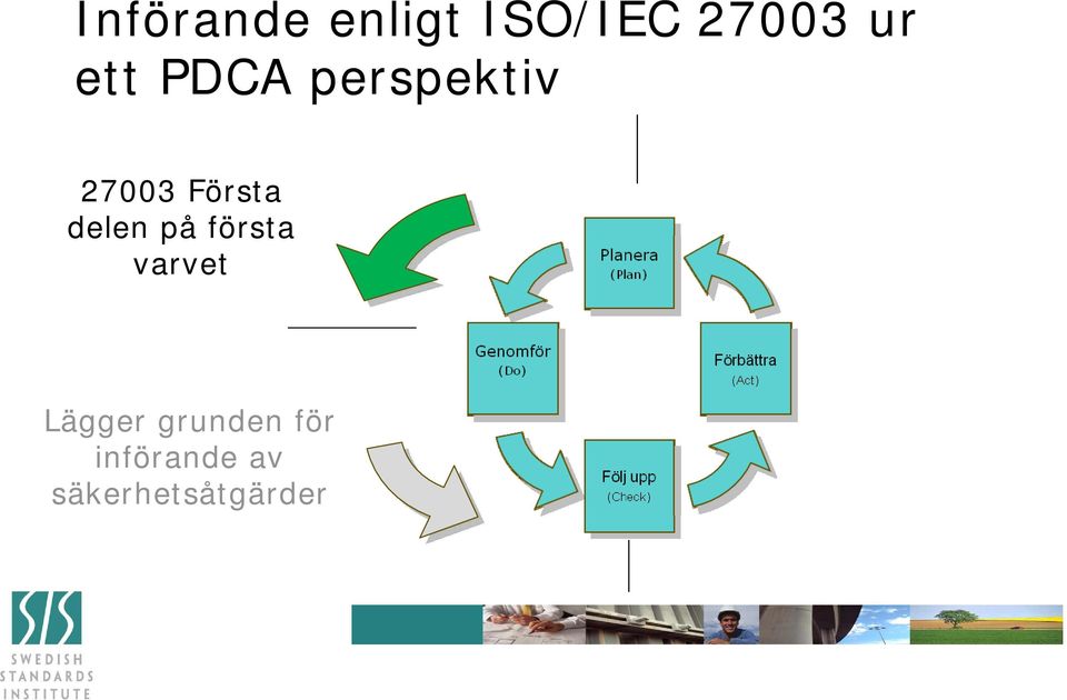 delen på första varvet Lägger