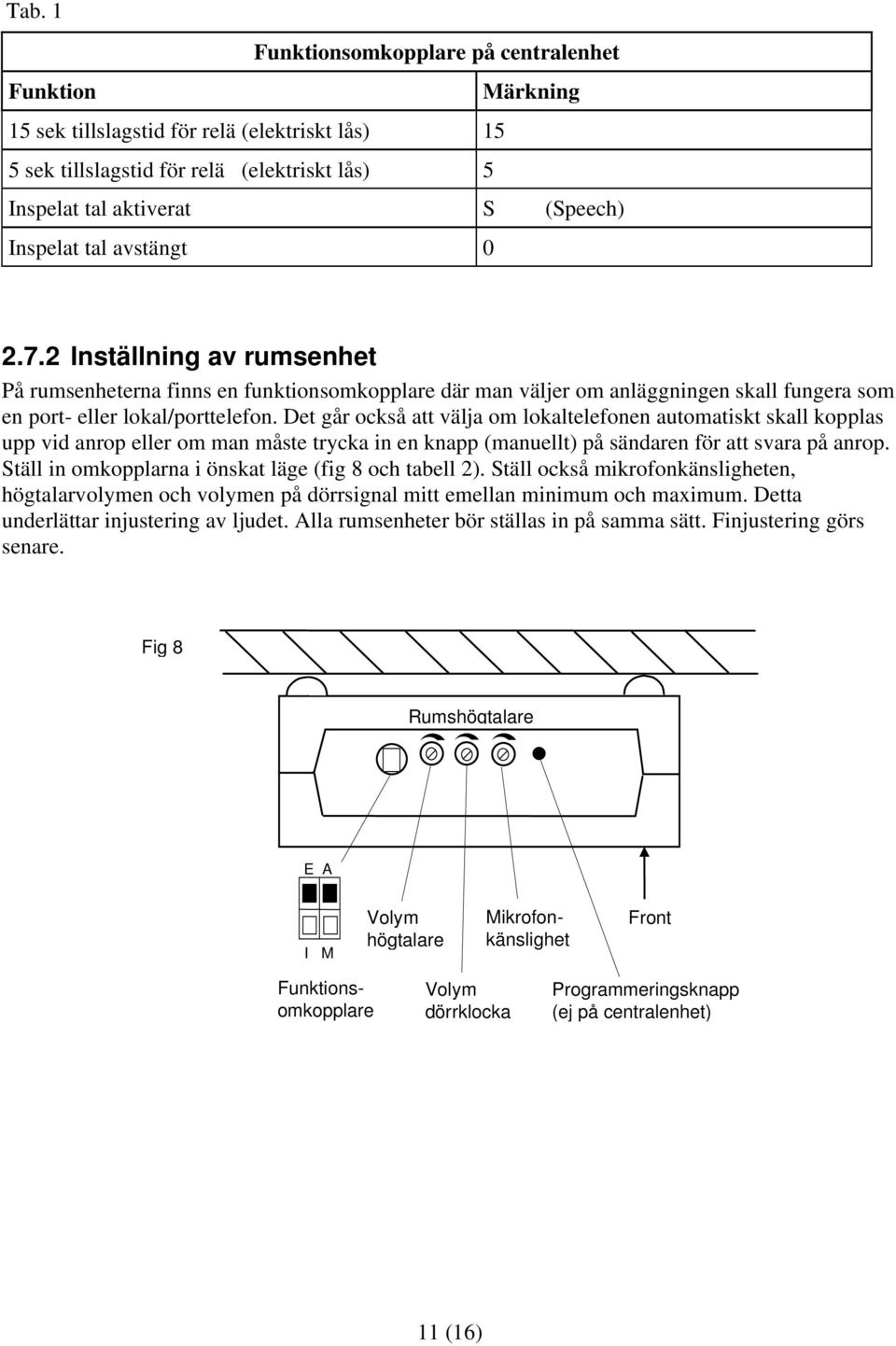 Det går också att välja om lokaltelefonen automatiskt skall kopplas upp vid anrop eller om man måste trycka in en knapp (manuellt) på sändaren för att svara på anrop.