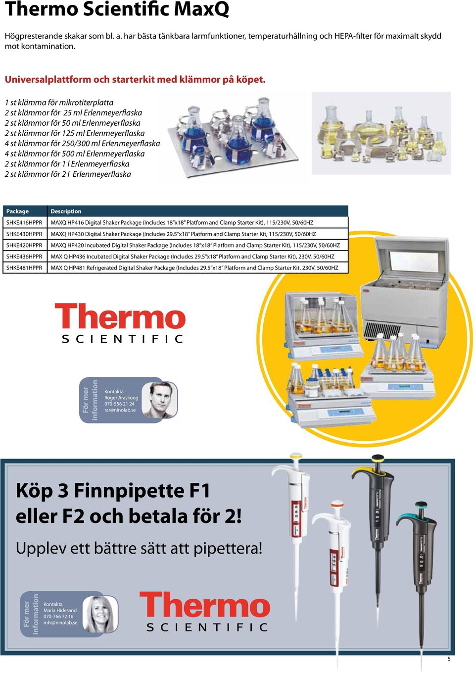 1 st klämma för mikrotiterplatta 2 st klämmor för 25 ml Erlenmeyerflaska 2 st klämmor för 50 ml Erlenmeyerflaska 2 st klämmor för 125 ml Erlenmeyerflaska 4 st klämmor för 250/300 ml Erlenmeyerflaska