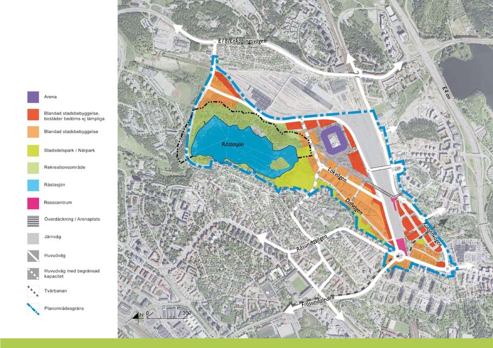 Frösundaleden N 0 100 Planförslag där Arenan