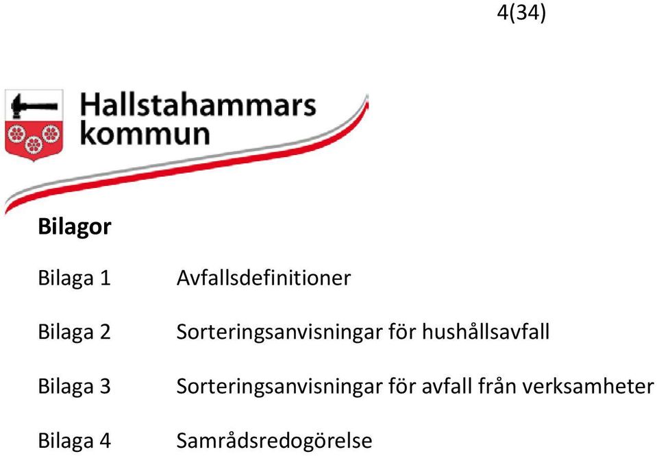 Sorteringsanvisningar för hushållsavfall